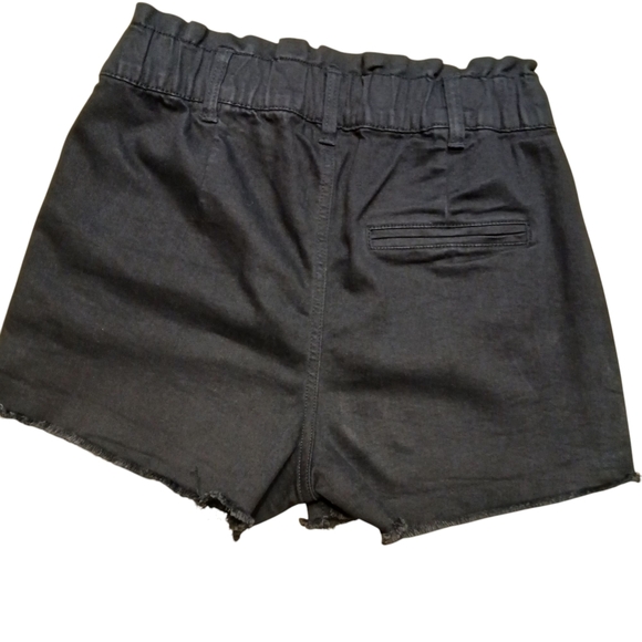 Banjara High Waist Black Denim Shorts Size 5/26 - Picture 2 of 8